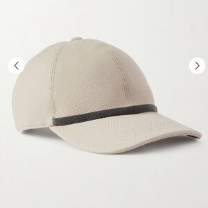 Brunello Cucinelli Bead Embellished Cotton Blend Twill Baseball Cap